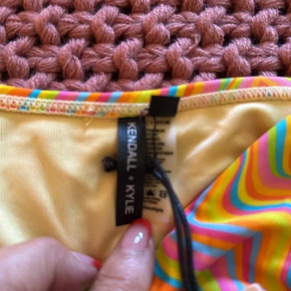 Kendall $ Kylie Swim bikini bottom- Vibrant Multicolor Bikini Bottom. Free Top - Picture 4 of 9